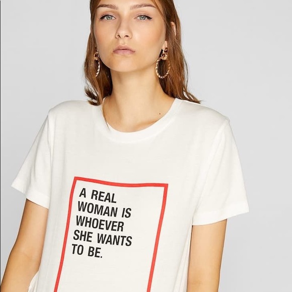 STRADIVARIUS Size M Feminist Graphic Tee - Picture 1 of 4